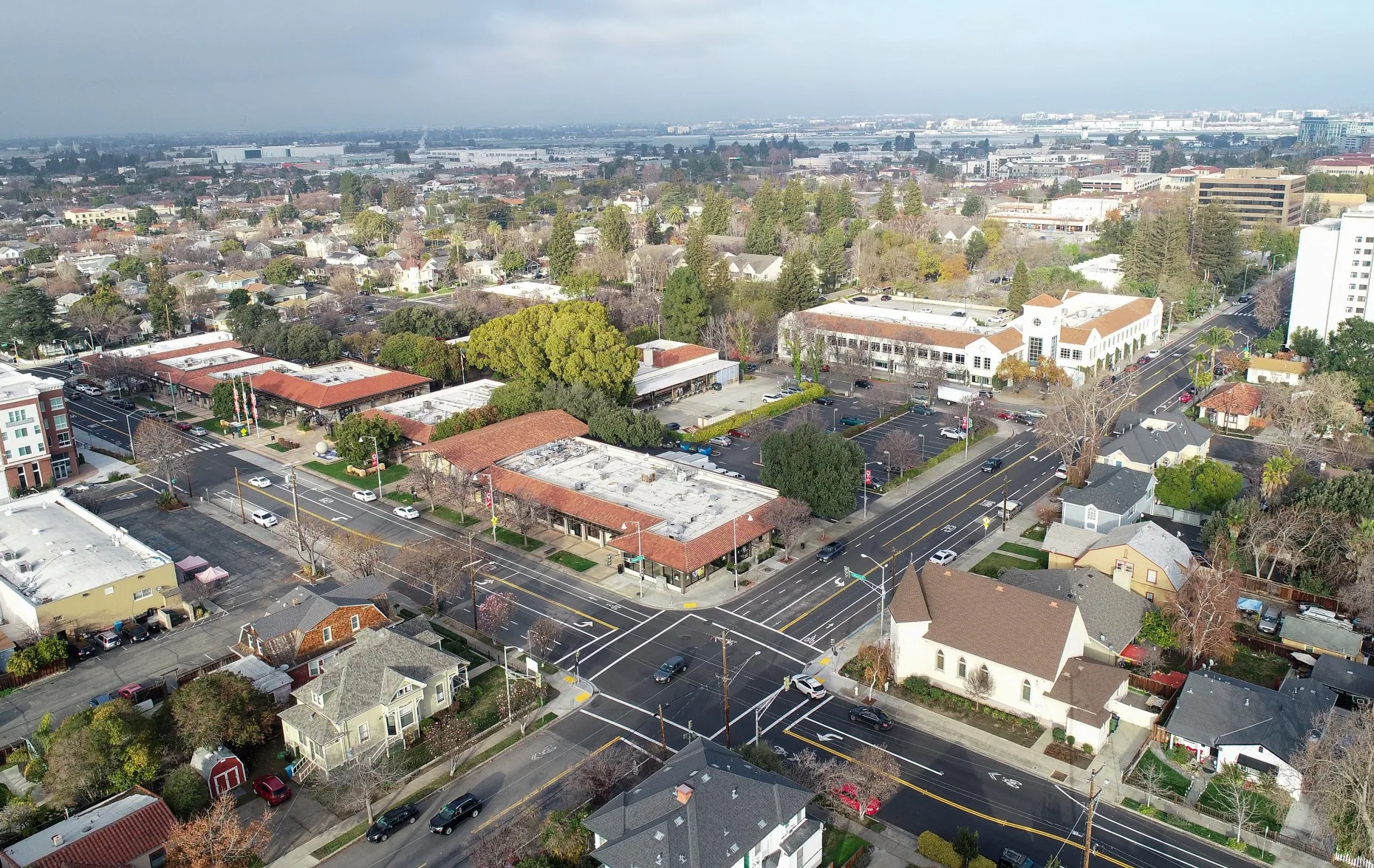 Downtown Santa Clara from above