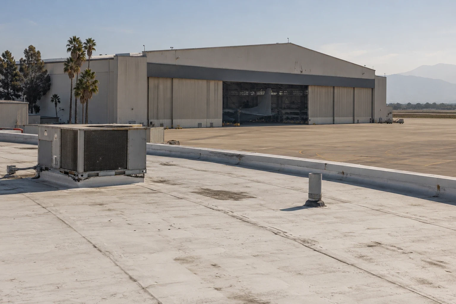 Military Hangar and Maintenance Roofing in Santa Clara, CA